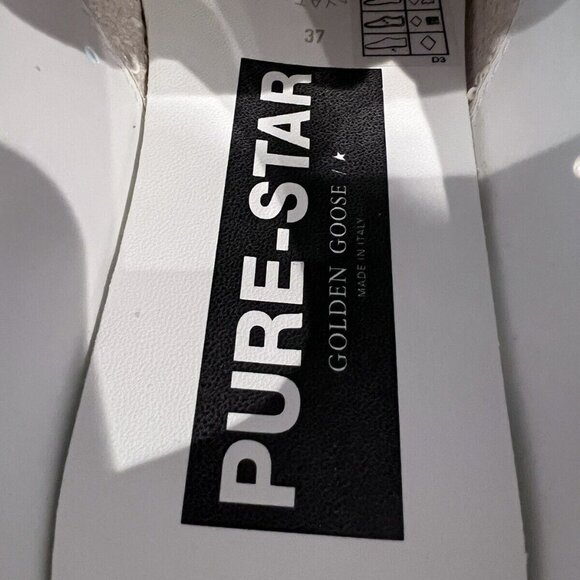 NIB Golden Goose ‘PURE STAR’ Sneaker Superstar Hi star Ball Stardan Women Sz 37 - Picture 8 of 9
